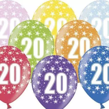 balon na 20 urodziny