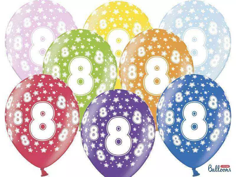 balon na ósme urodziny