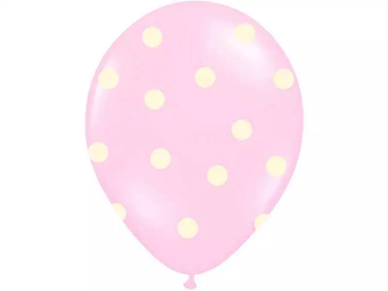 różowy balon w kropki
