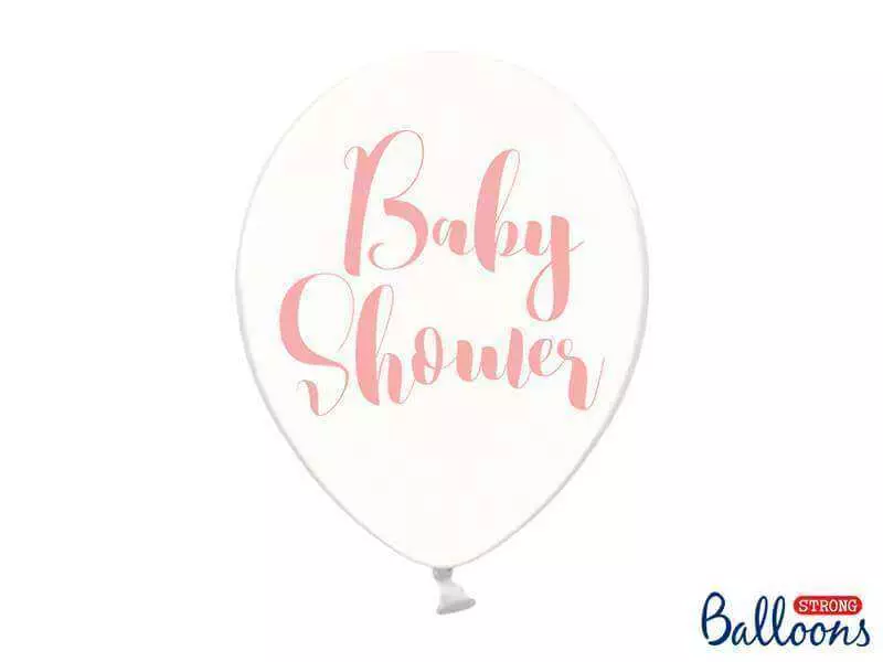 balon baby shower różowy 30 cm