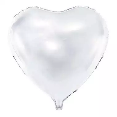 foliowy balon serce biały