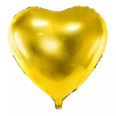 złoty balon serce foliowy