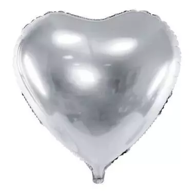 balon foliowy serce srebrny 61cm