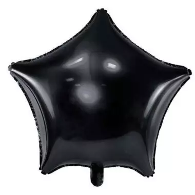 czarny balon gwiazda foliowy