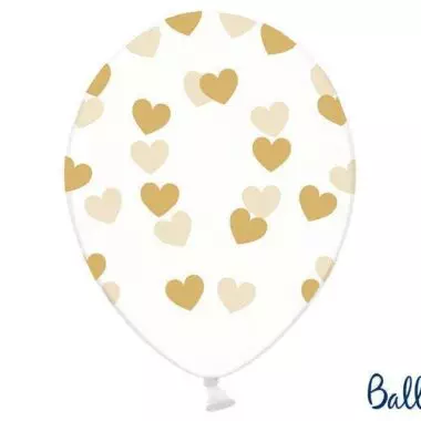 balon w złote serca