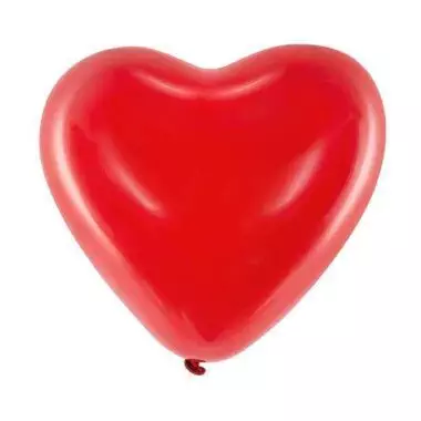 balon serce pastelowy czerwony