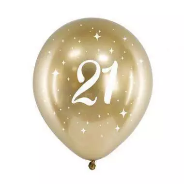 złoty balony nadruk 21