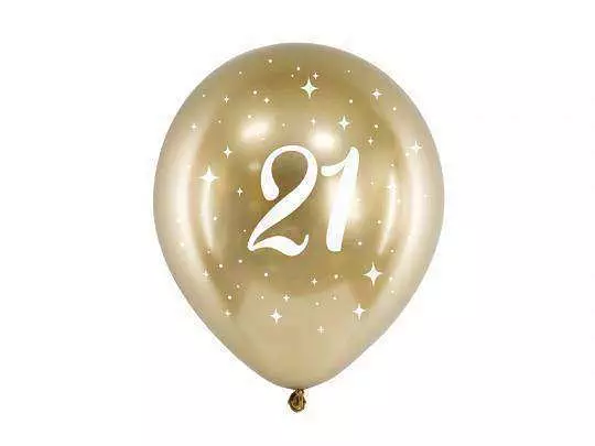 złoty balony nadruk 21