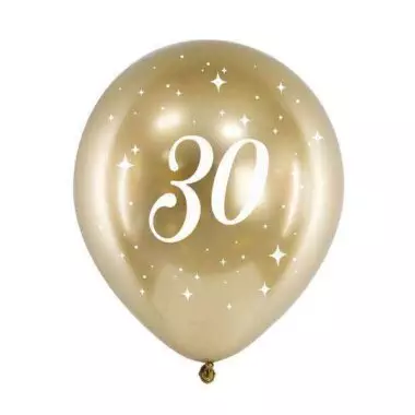 złoty balony nadruk 30