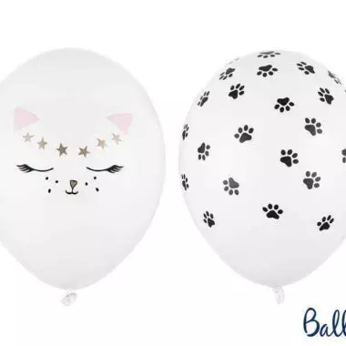 balon kotek biały 30cm