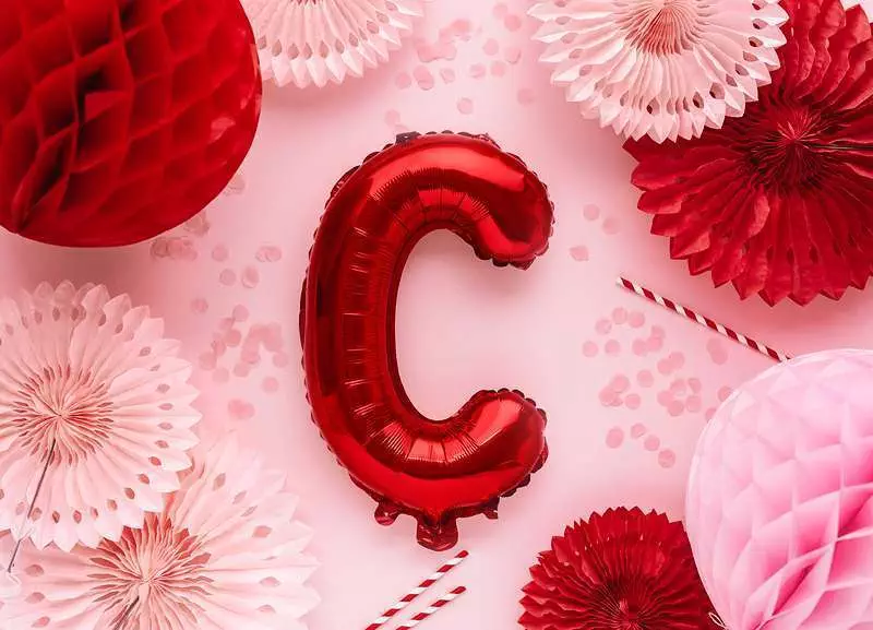 balon litera c czerwony 35cm