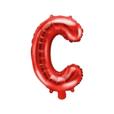 balon litera c czerwony 35cm