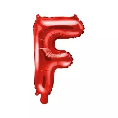 balon litera f czerwony 35cm