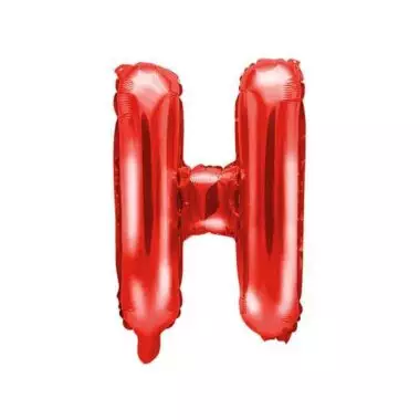 balon litera h czerwony 35cm