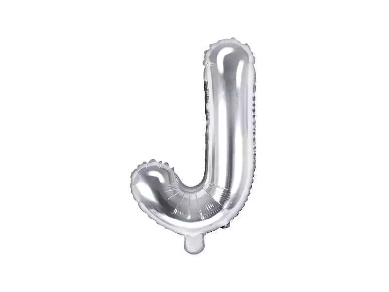 balon litera j srebrny 35cm