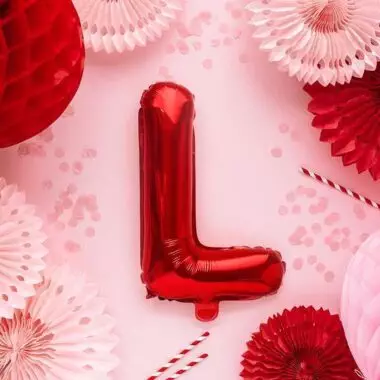 balon litera l czerwony 35cm