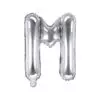 balon litera m srebrny 35cm