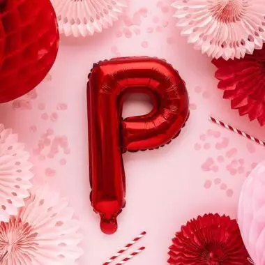 balon litera p czerwony 35cm