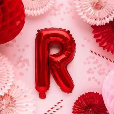 balon litera r czerwony 35cm