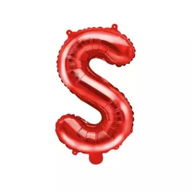 balon litera s czerwony 35cm