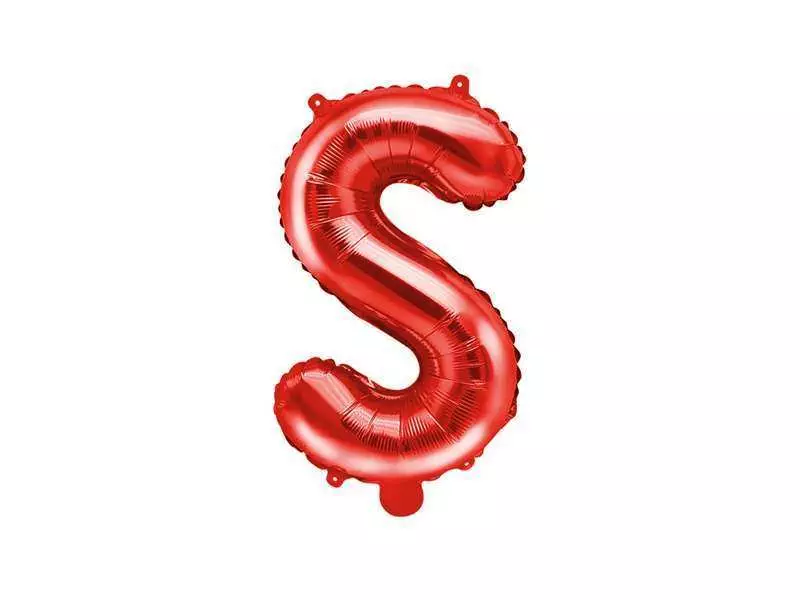 balon litera s czerwony 35cm