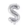 balon litera s srebrny 35cm