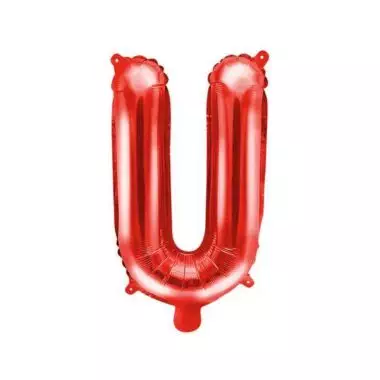 balon litera u czerwony 35cm