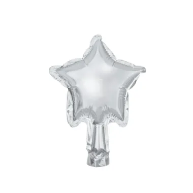 balon gwiazda srebrny