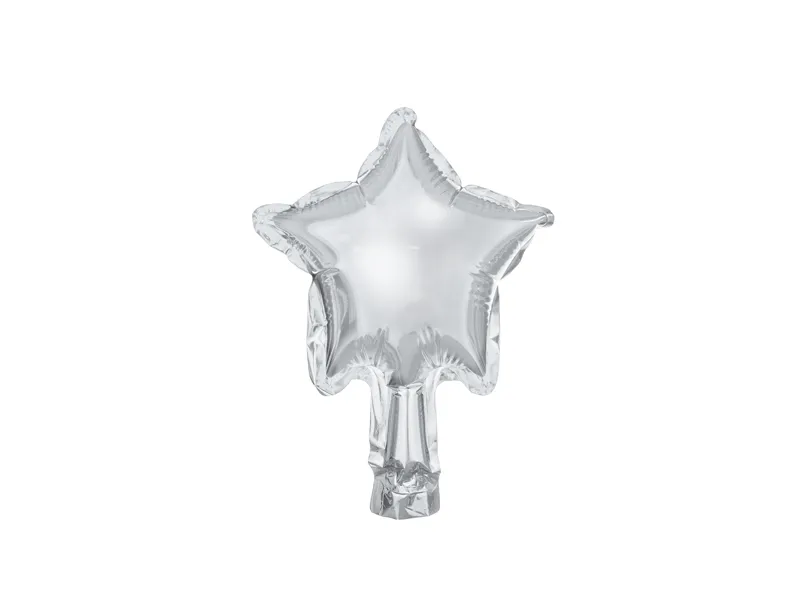 balon gwiazda srebrny